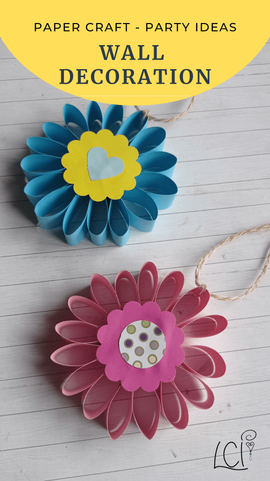 decorazione per le feste - fiore di carta - wall decorations paper craft flower
